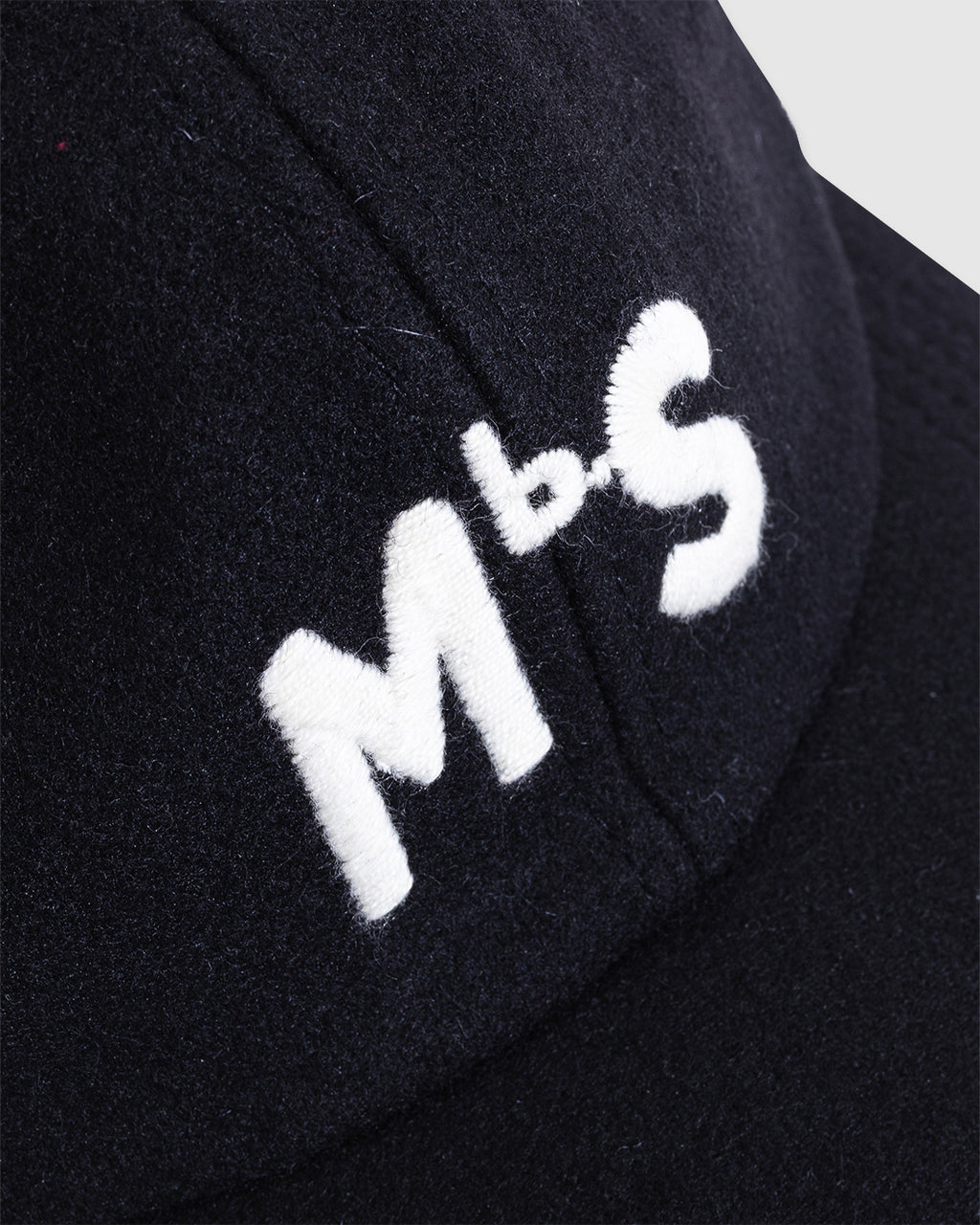 Wool MbS Logo Cap Deep Black