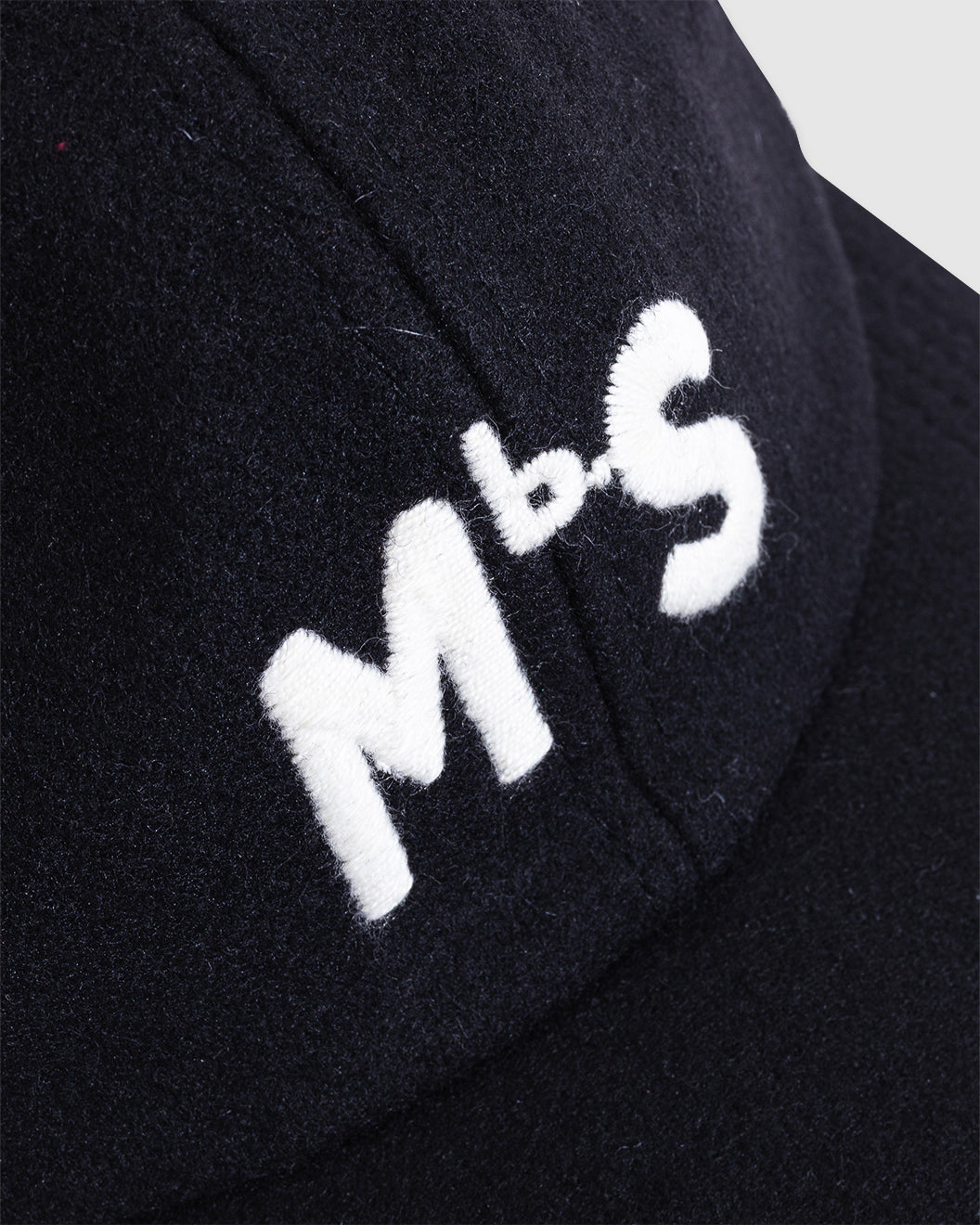 Wool MbS Logo Cap Deep Black