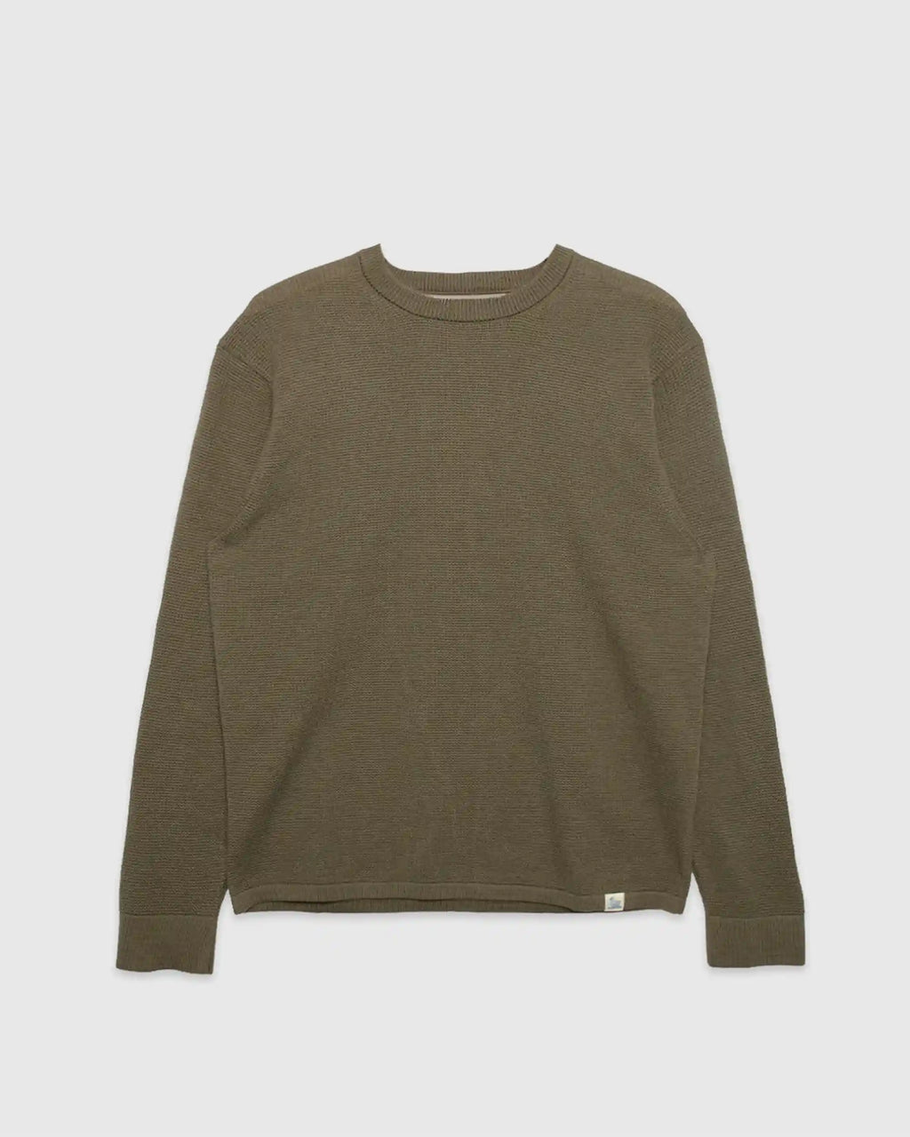 Lightweight Waffle Knit Sweater Army Green