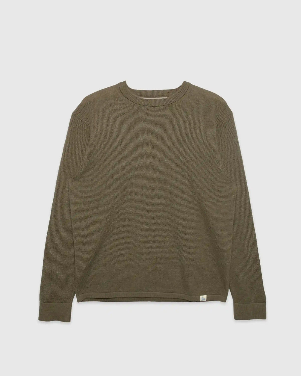 Lightweight Waffle Knit Sweater Army Green