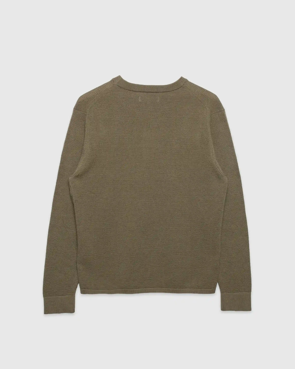 Lightweight Waffle Knit Sweater Army Green