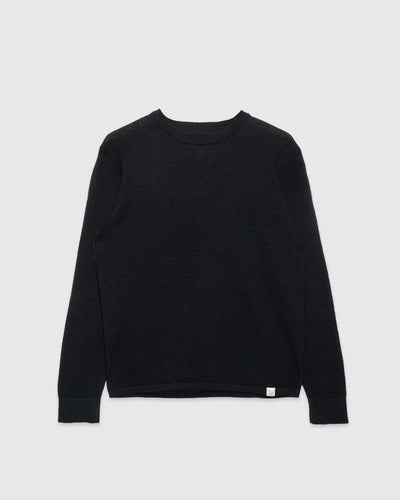 Lightweight Waffle Knit Sweater Dark Navy