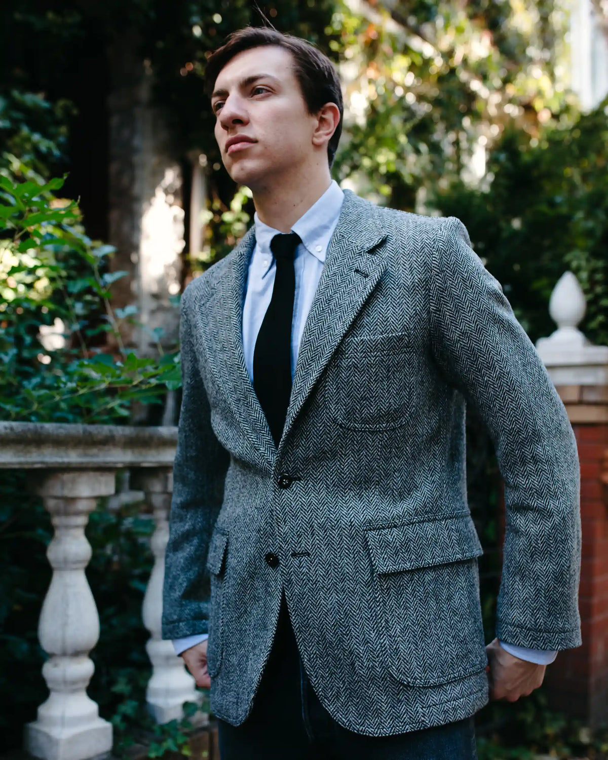 Mk. Vll Wool Herringbone Games Blazer Grey