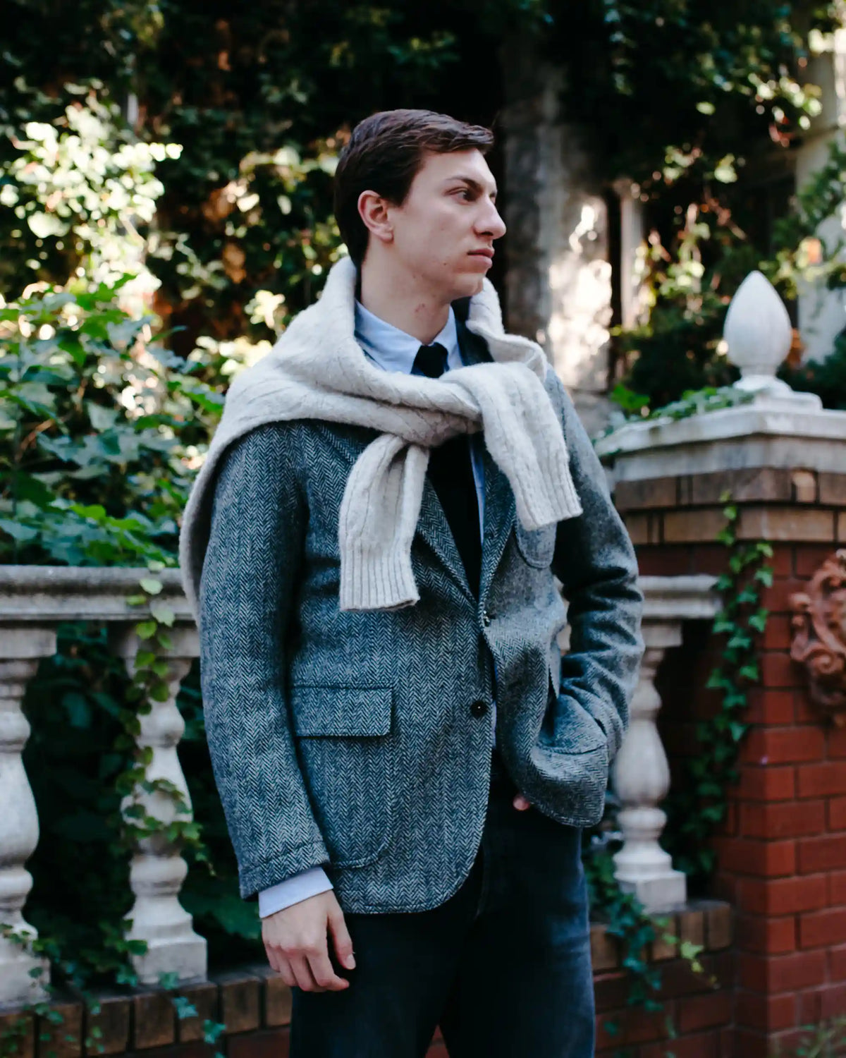 Mk. Vll Wool Herringbone Games Blazer Grey