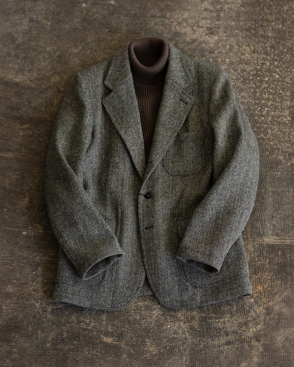 Mk. Vll Wool Herringbone Games Blazer Grey
