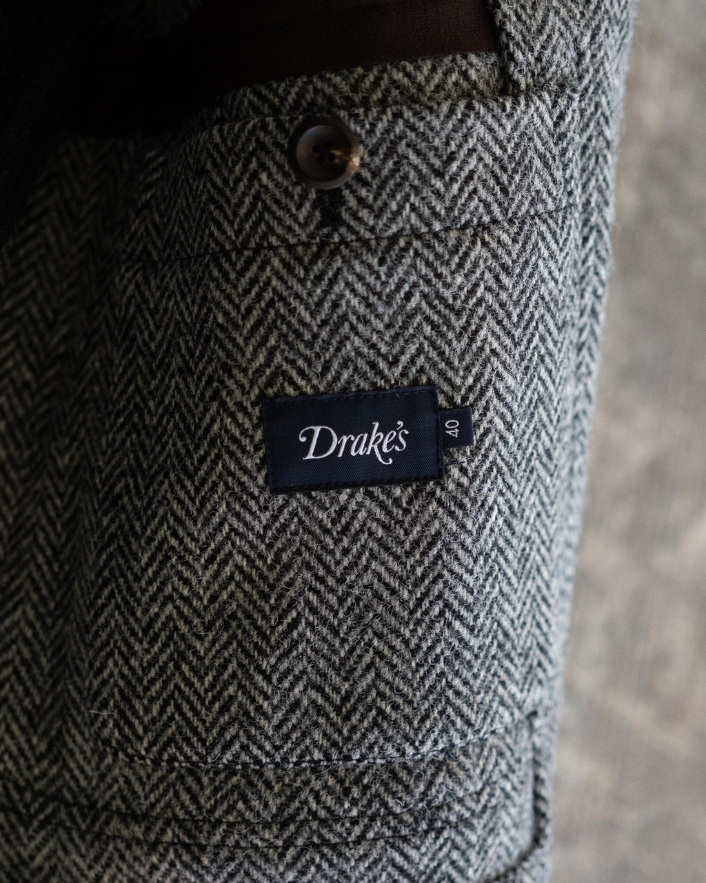 Mk. Vll Wool Herringbone Games Blazer Grey