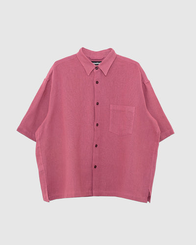 Cropped Garson Shirt Tropical Wood Rose