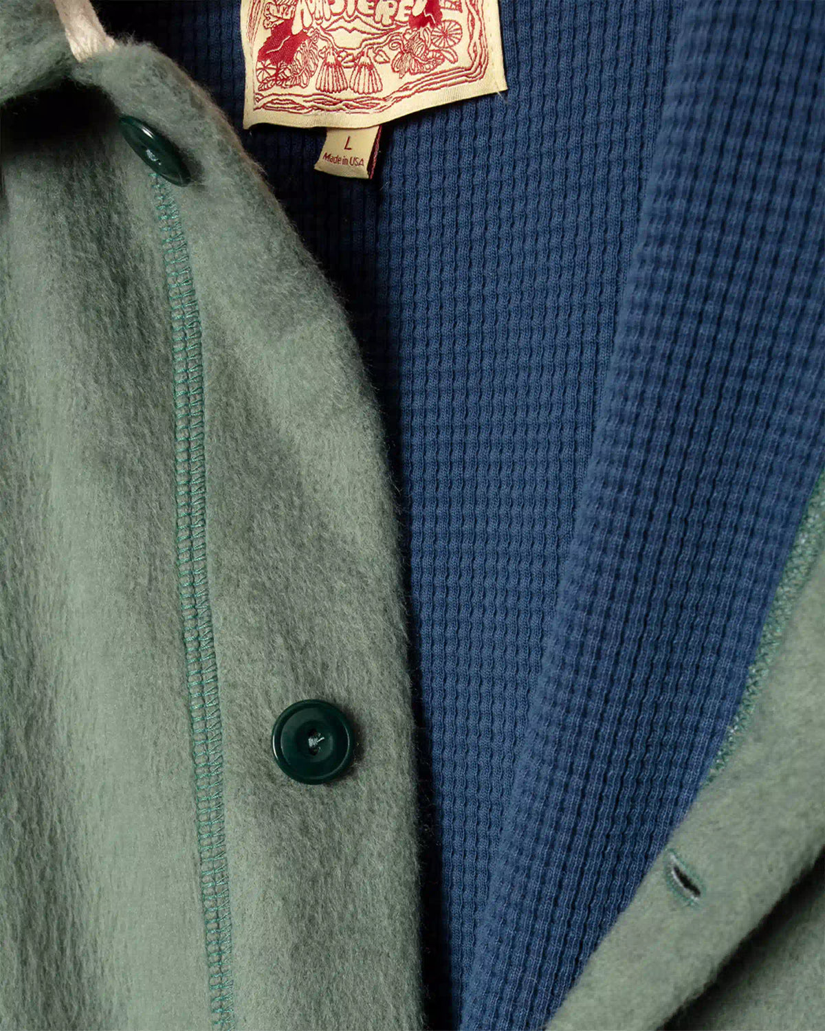 Waffle Sweater Cardigan  Spearmint
