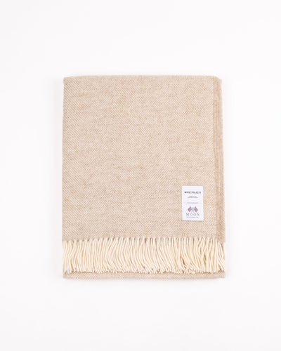 Norse Moon Merino Lambswool Blanket - Sand