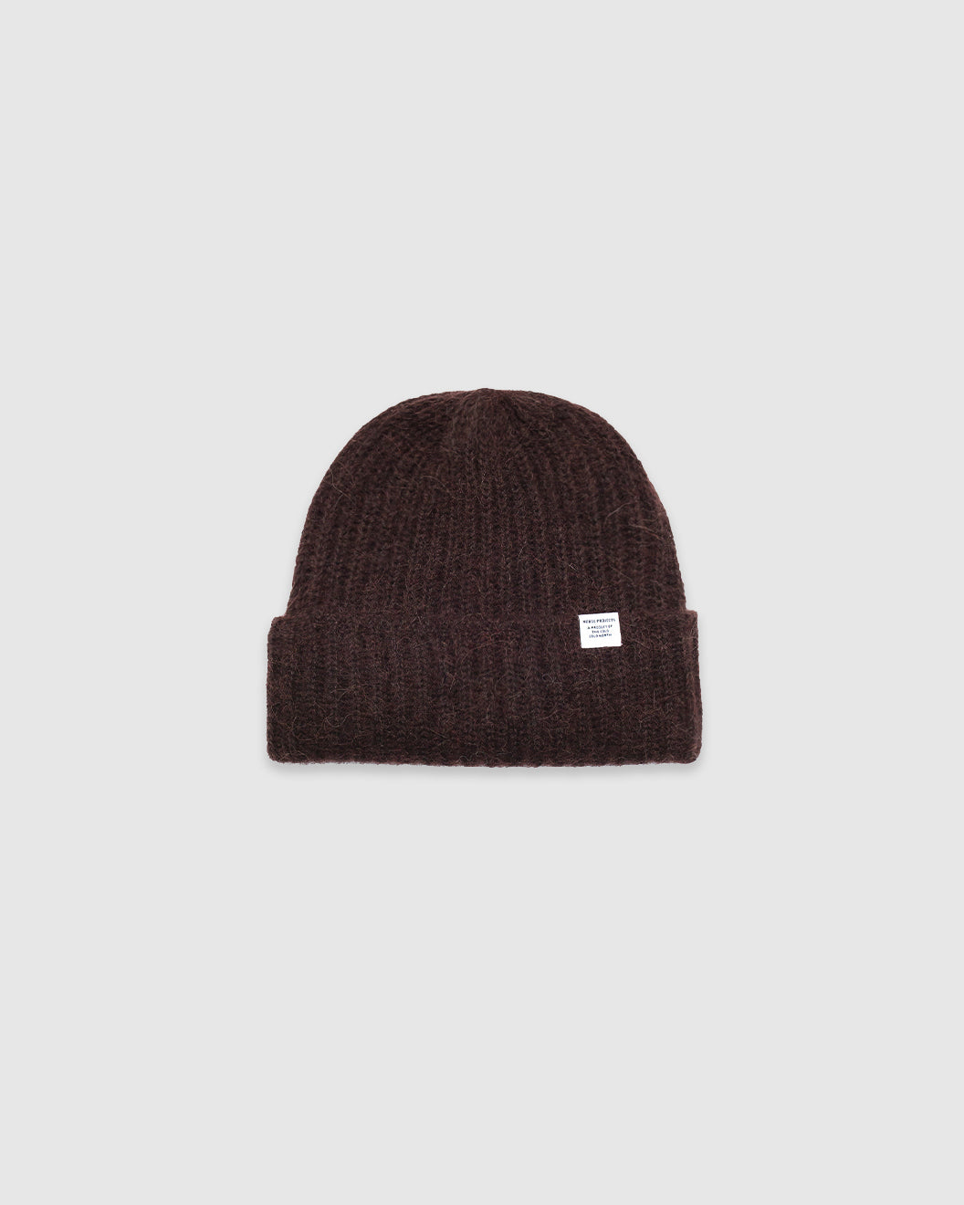 Alpaca Wool Chunky Rib Beanie Delicioso Brown