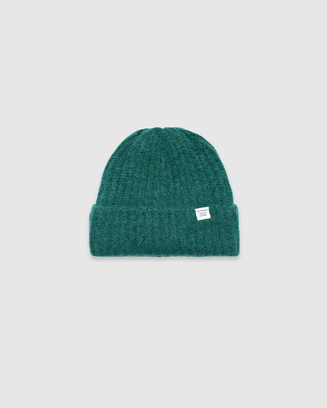 Alpaca Wool Chunky Rib Beanie North Sea Green
