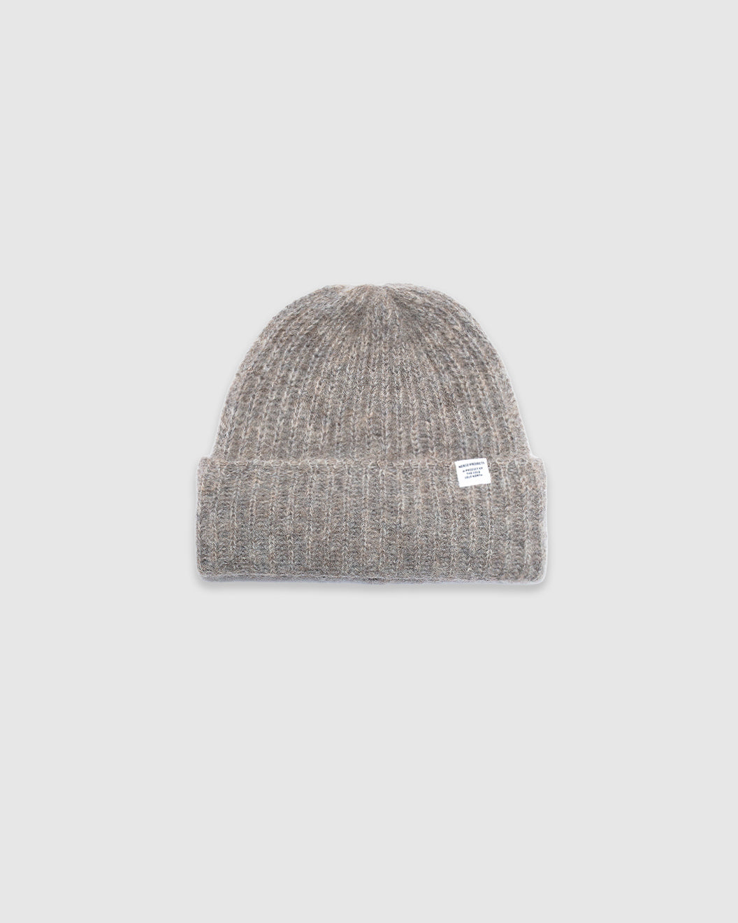 Alpaca Wool Chunky Rib Beanie Walnut