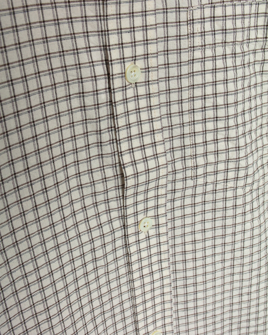 Espevik Oversized Check Shirt Natural Ecru