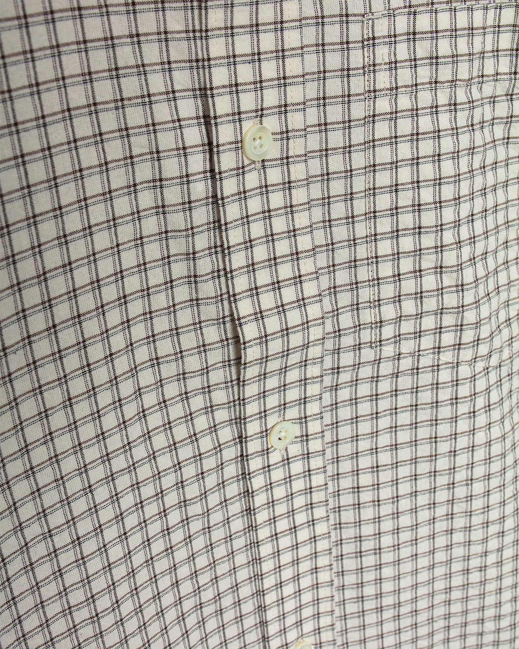Espevik Oversized Check Shirt Natural Ecru