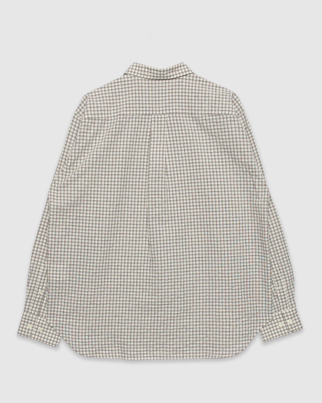 Espevik Oversized Check Shirt Natural Ecru