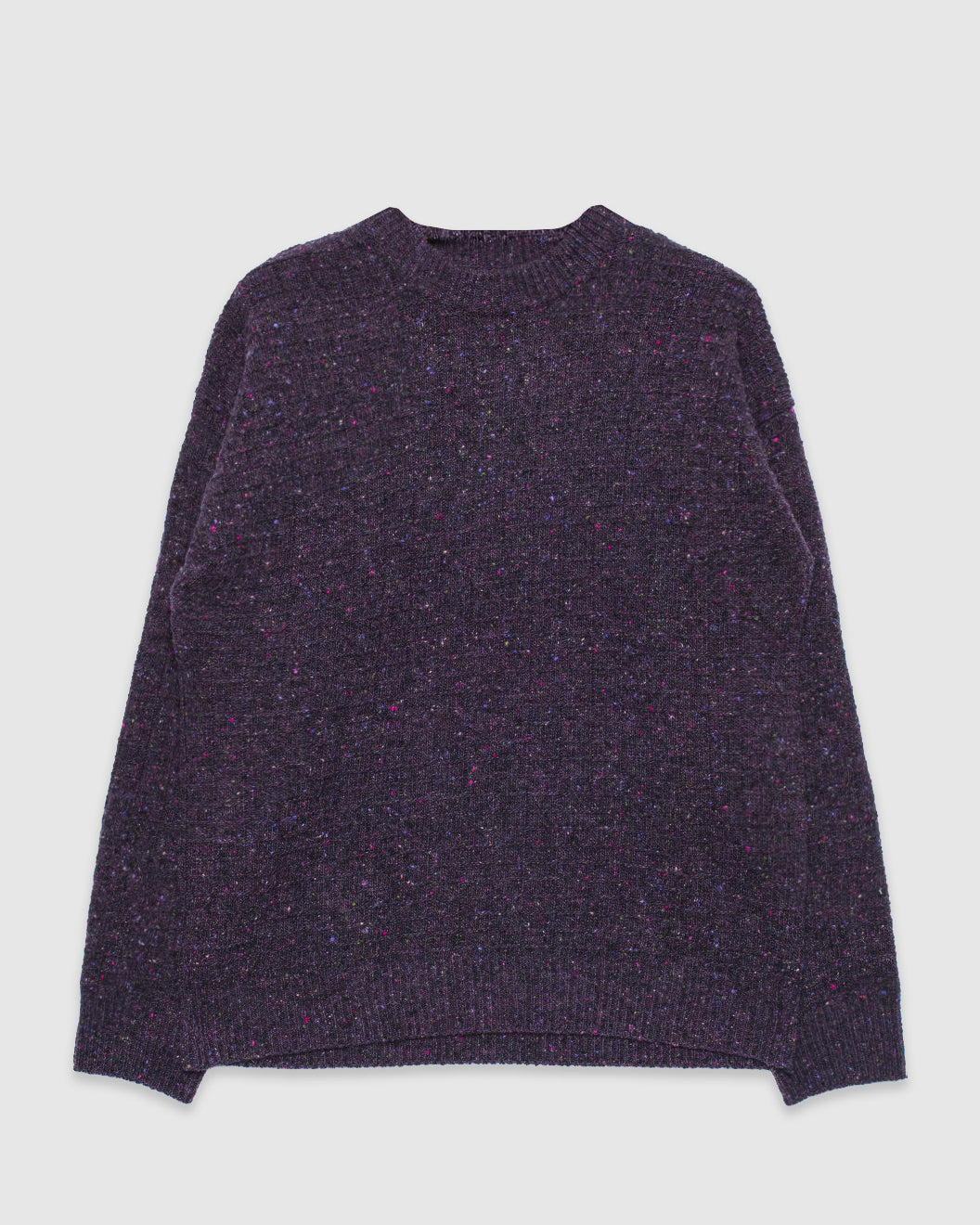 Hirtshals Donegal Square Sweater Darkest Purple