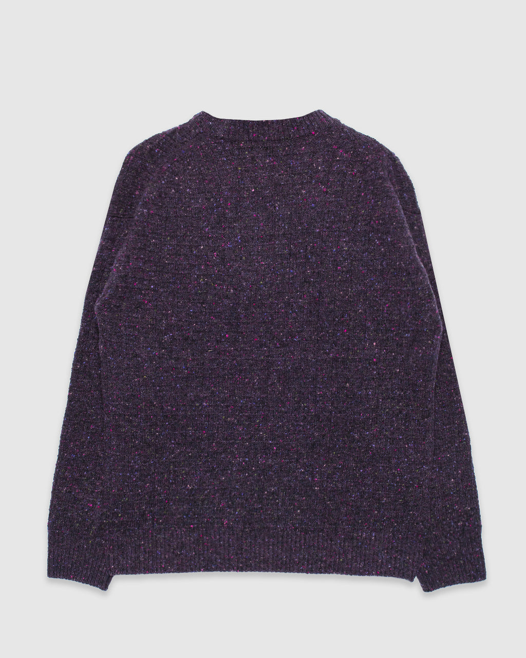 Hirtshals Donegal Square Sweater Darkest Purple