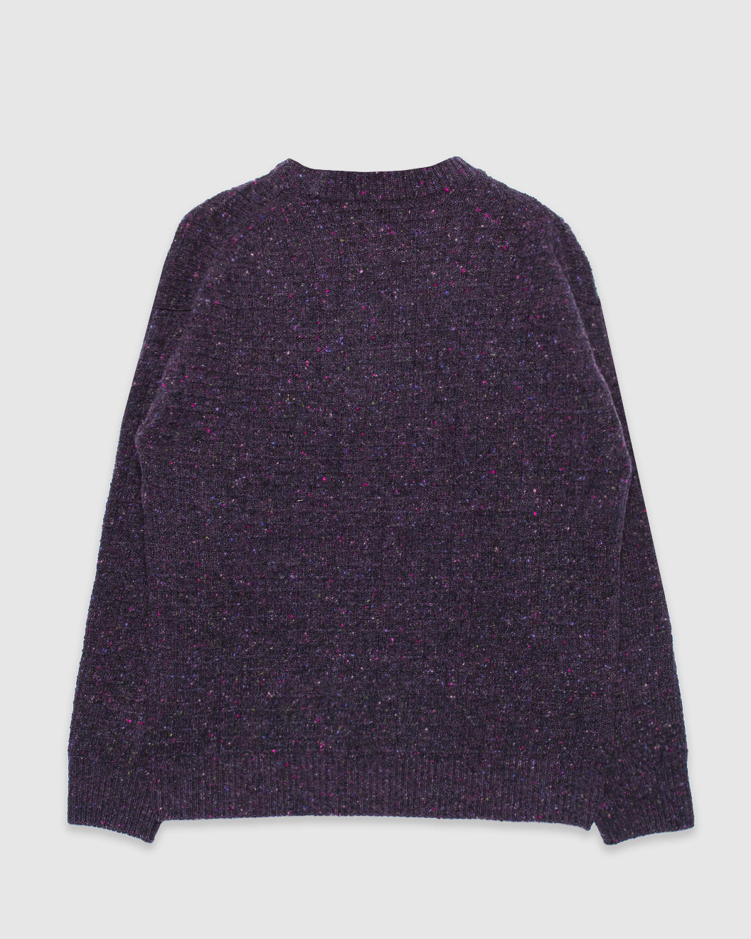 Hirtshals Donegal Square Sweater Darkest Purple