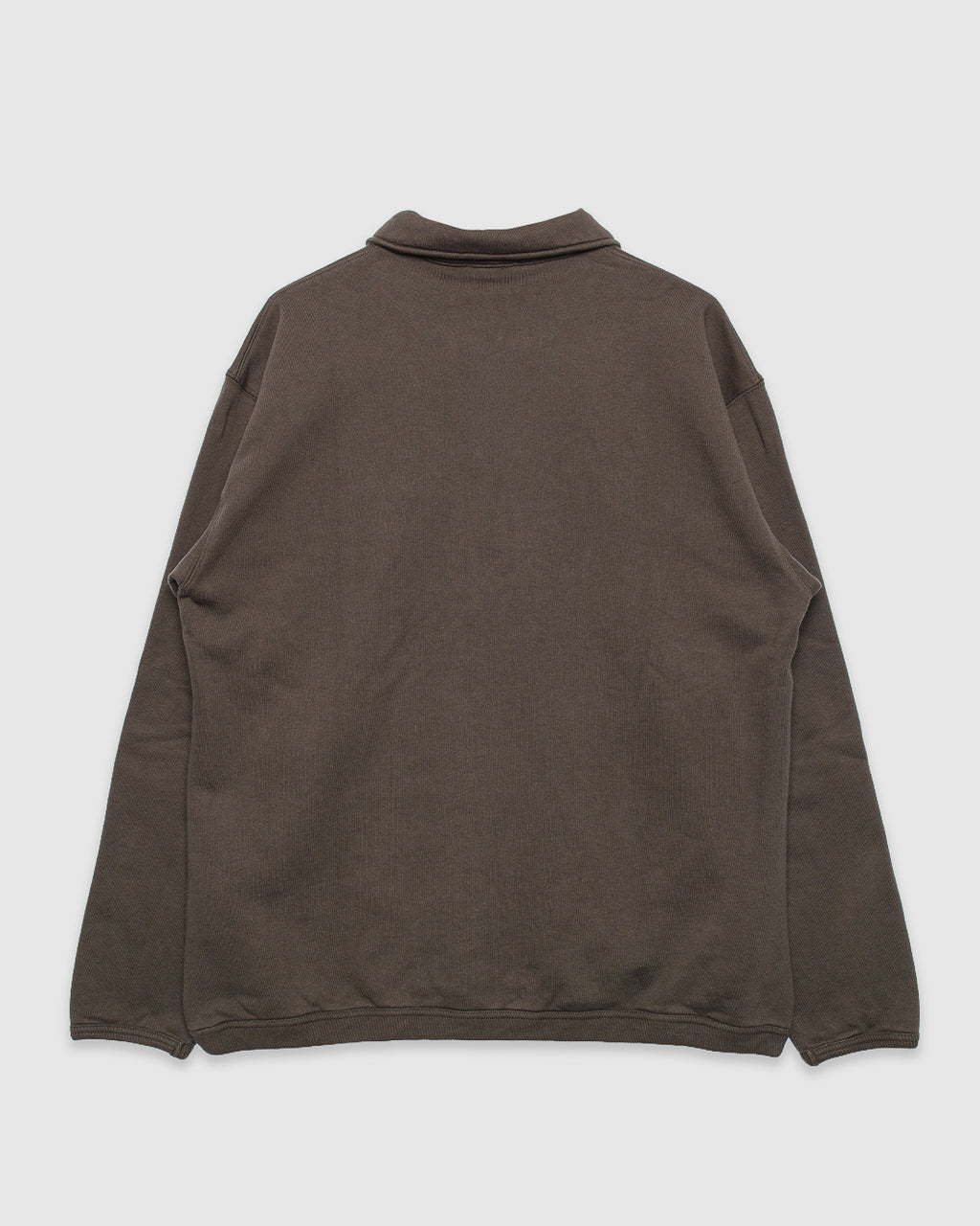 Hjartdal Brushed Diagonal Cotton Fleece Polo Beech Green