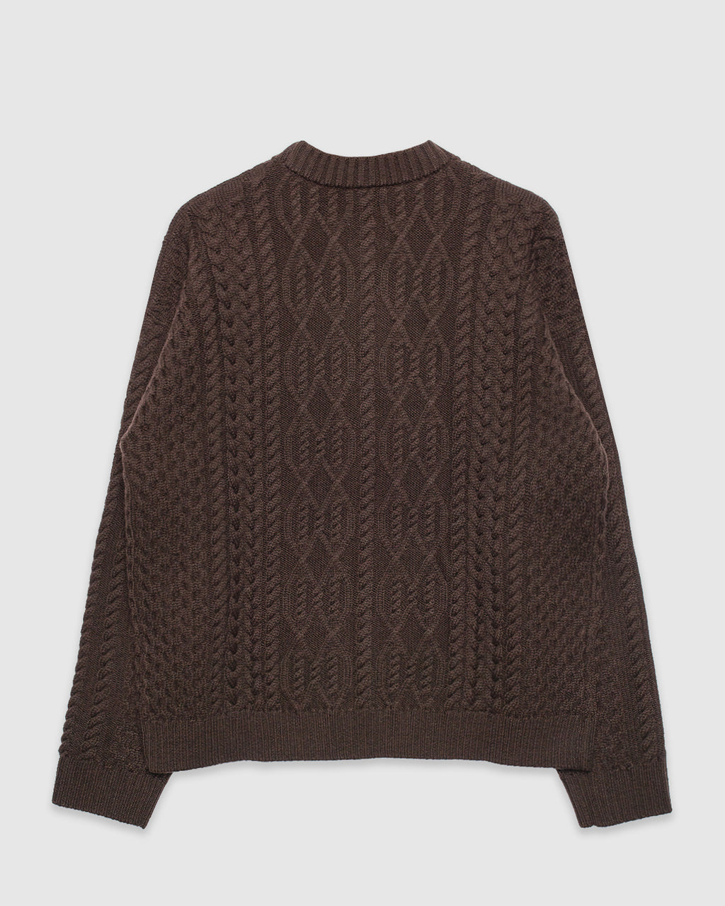 Nordhavn Aran Crewneck Sweater Delicioso Brown