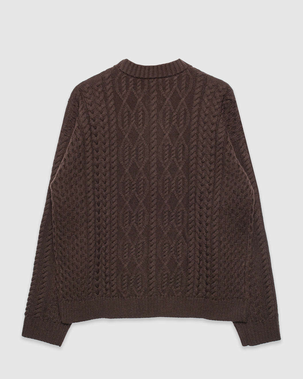 Nordhavn Aran Crewneck Sweater Delicioso Brown