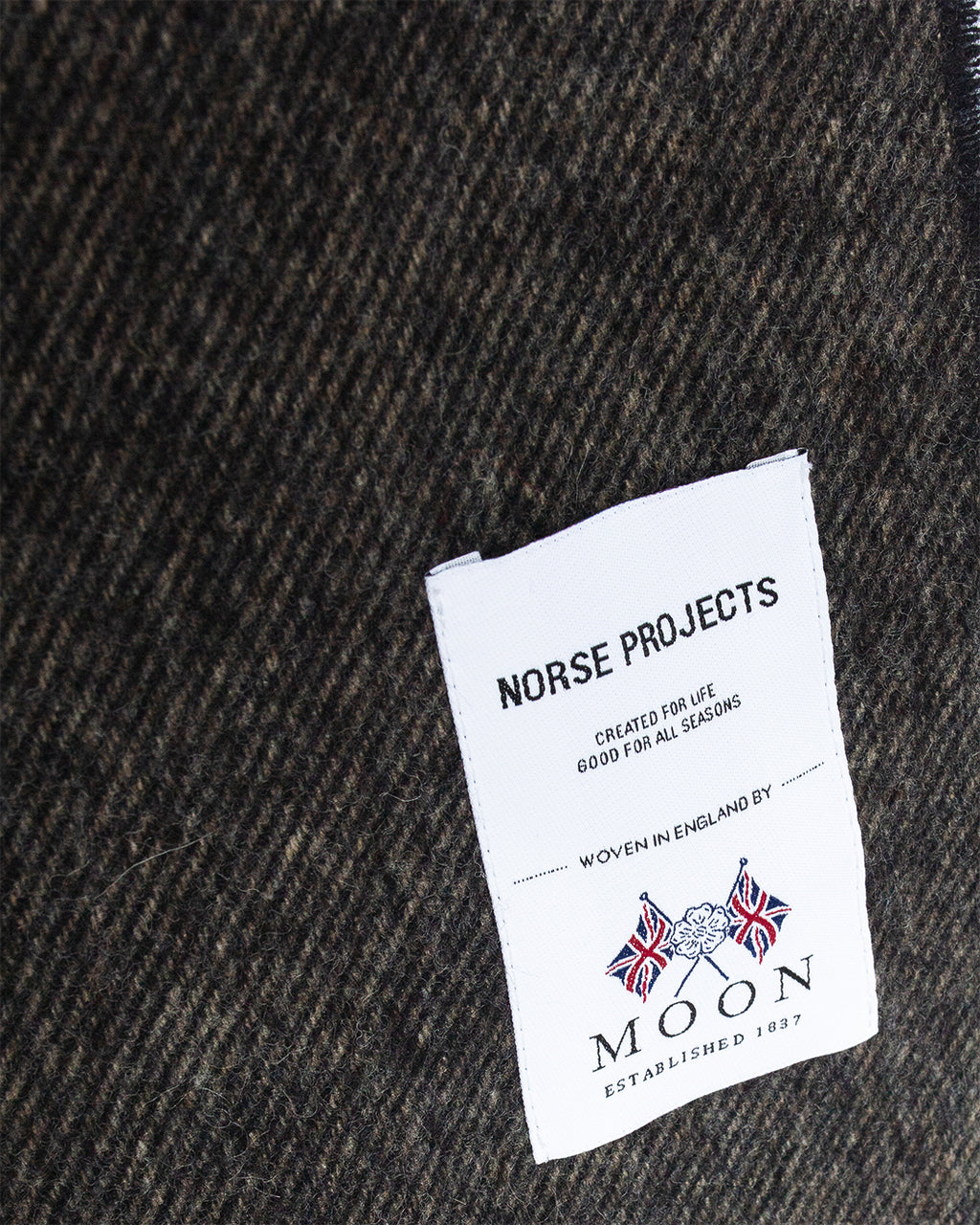 Norse Moon Merino Lambswool Scarf Seal Brown