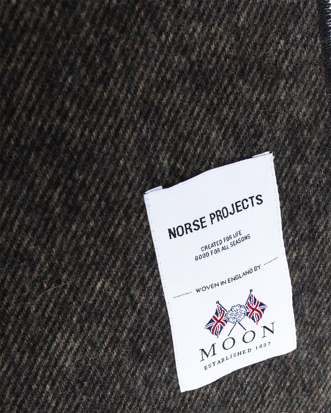 Norse Moon Merino Lambswool Scarf Seal Brown