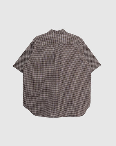 Espevik Oversized Micro Check SS Shirt Taupe