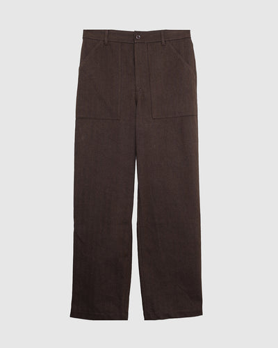 Kvitfjell Cotton Wool Herringbone Pant Delicioso Brown
