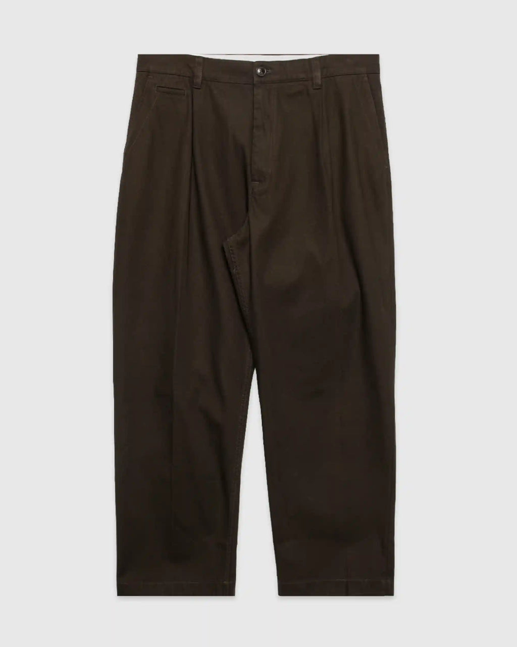 Volda Pleated Cotton Twill Trouser Beech Green