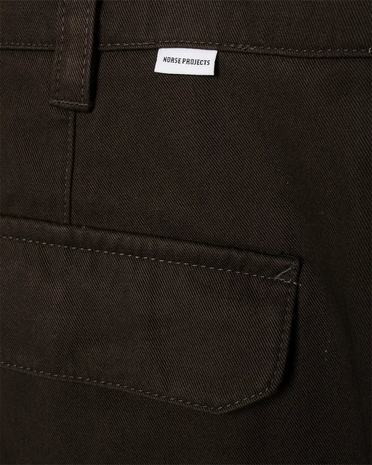 Volda Pleated Cotton Twill Trouser Beech Green
