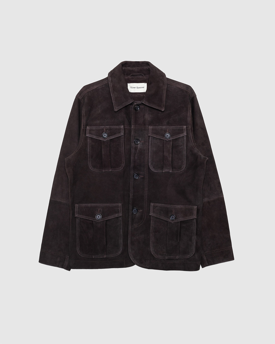 Shawcross Jacket Suede Chocolate Brown