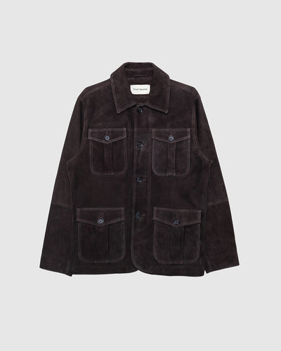 Shawcross Jacket Suede Chocolate Brown