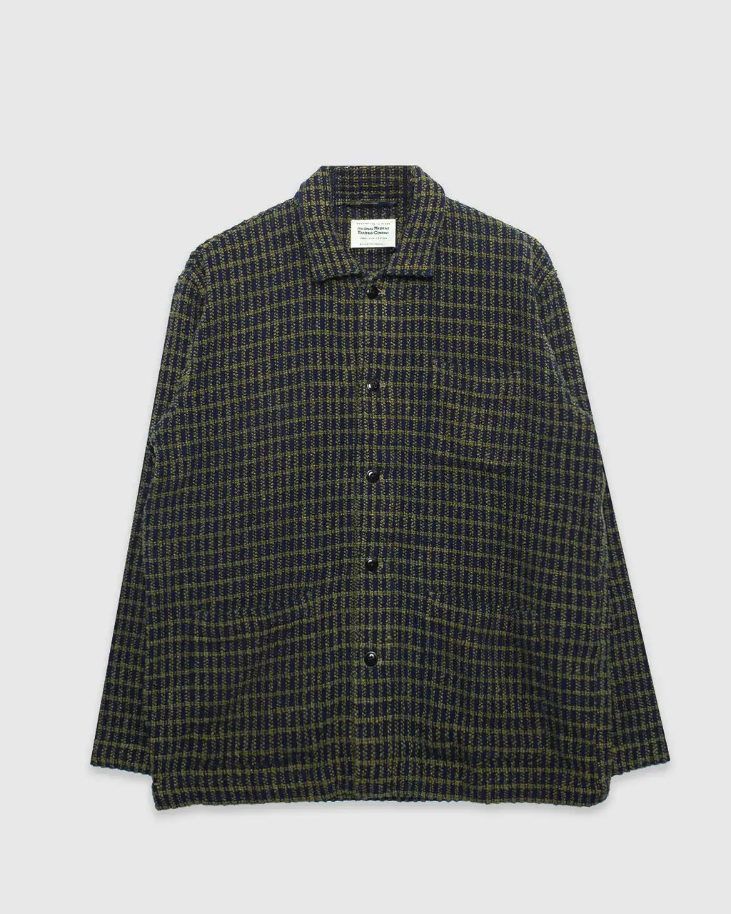 No106 Shirt Jacket Chenille Navy Olive Check