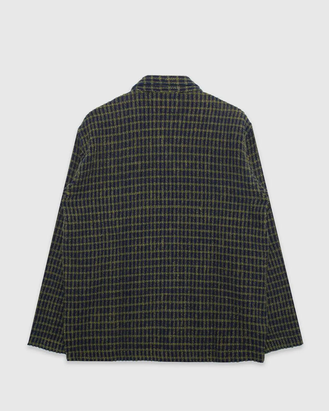 No106 Shirt Jacket Chenille Navy Olive Check