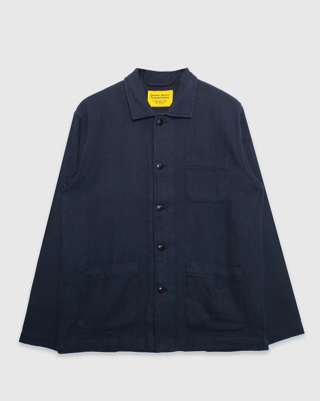 No106 Shirt Jacket Herringbone Navy