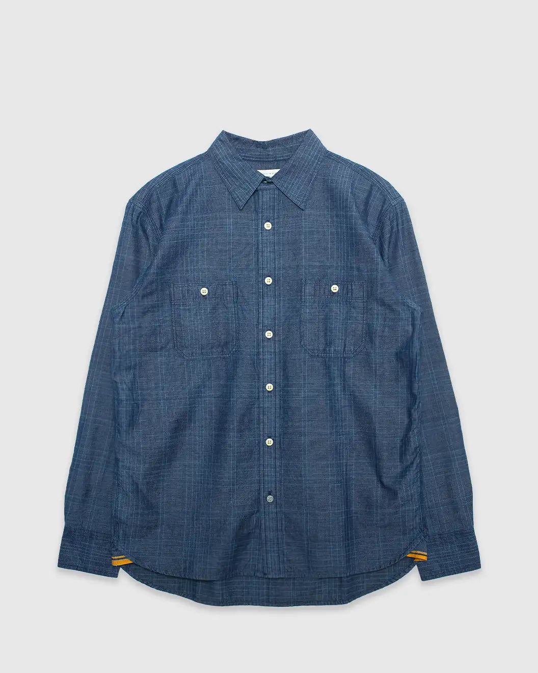 No240 Utility Shirt Indigo Check Chambray