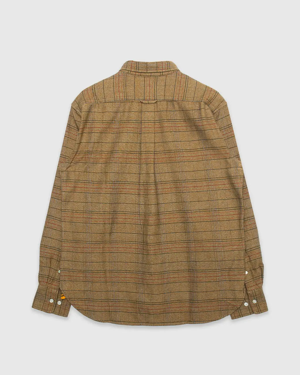 No5 Classic Shirt Two Ply Flecked Brown Check