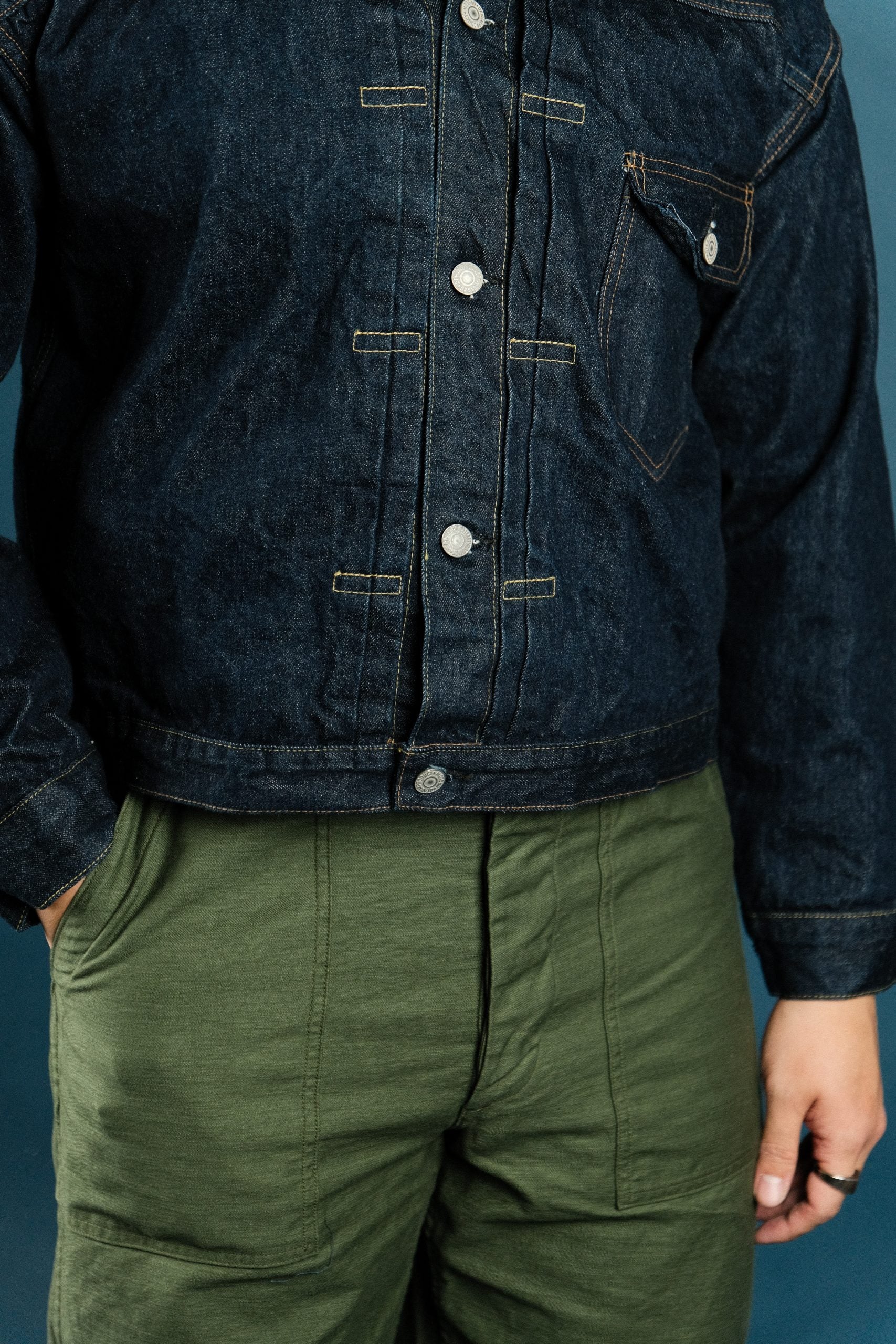 TYPE 1 40's Pleated Front Blouse - One Wash – Uncle Otis Clothing