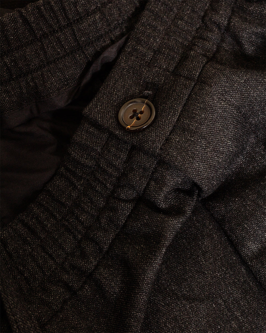 Pleated Track Pant Recycled IT Tweed Charcoal