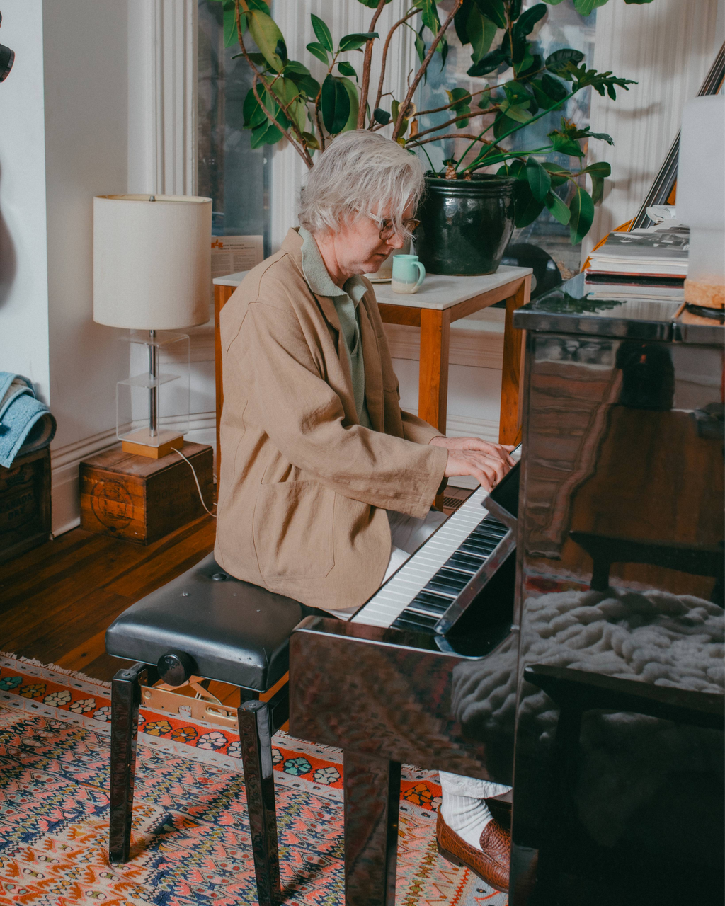 Italian Drop Lapel Jacket Linen Khaki