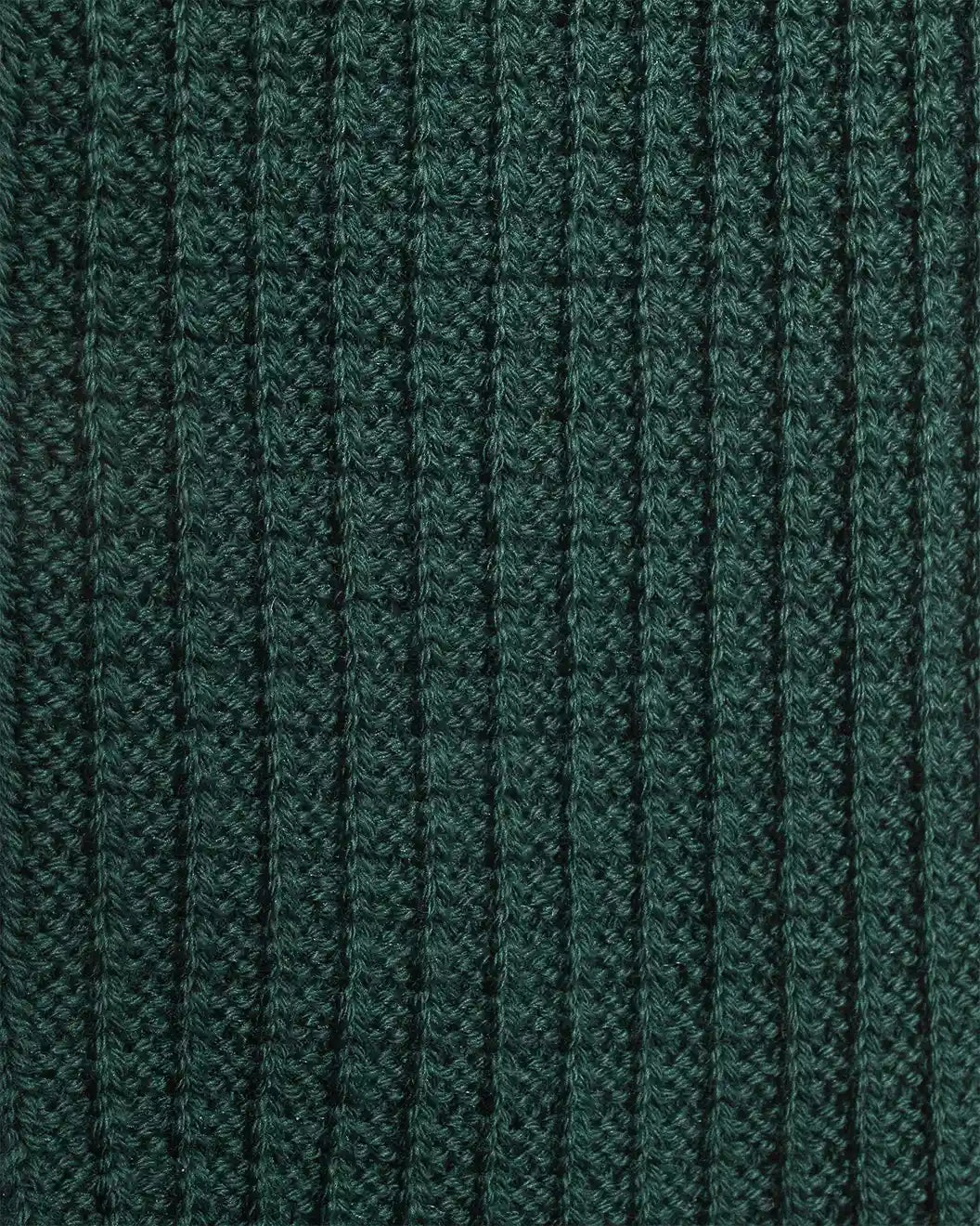 Cotton Waffle Crew Socks Forest Green R1110