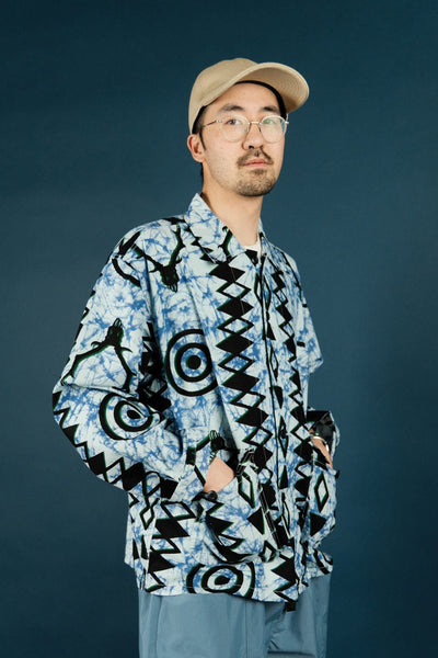 Hunting Shirt Skull & Target Batik Print