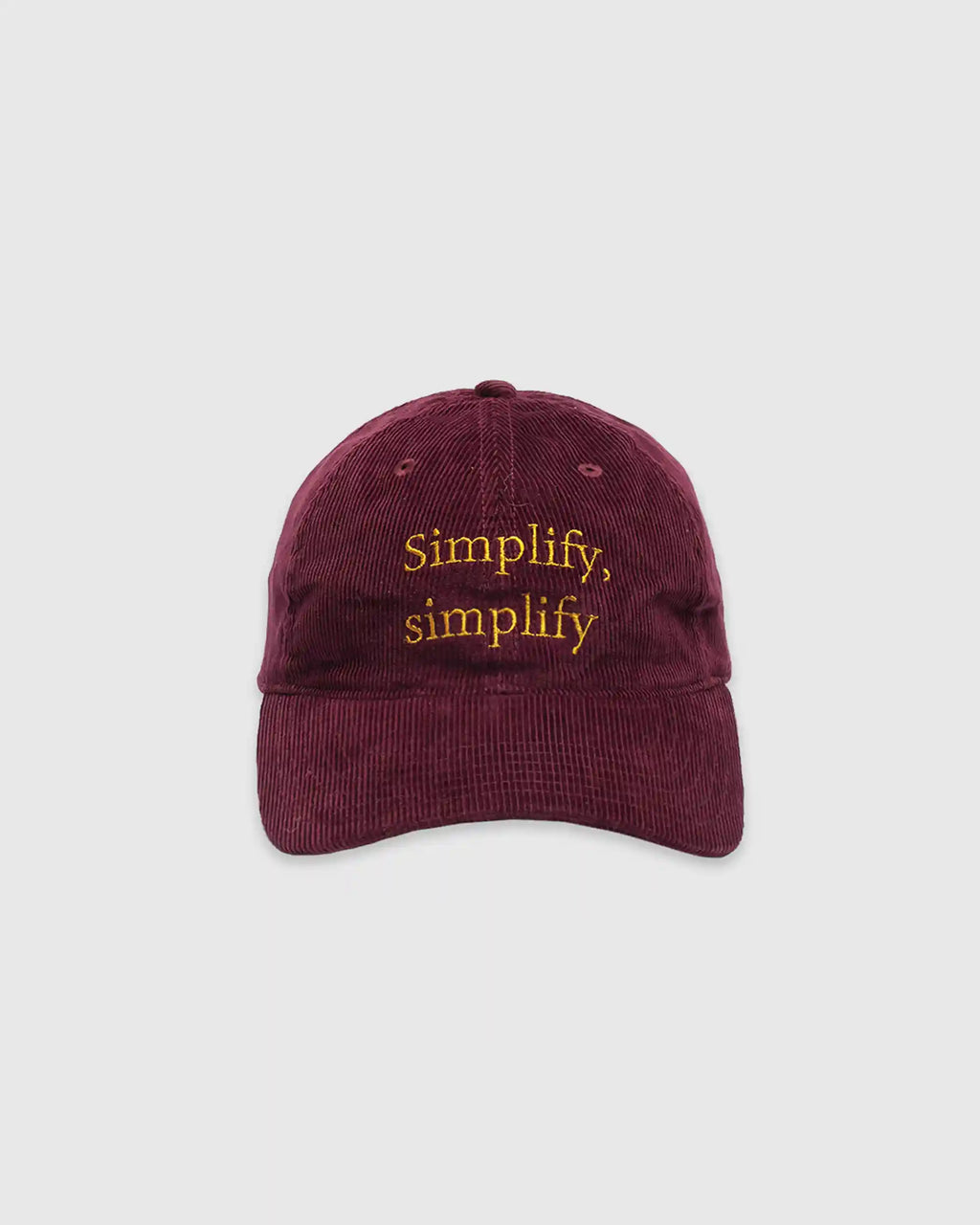 6 Panel Corduroy Cap Burgundy