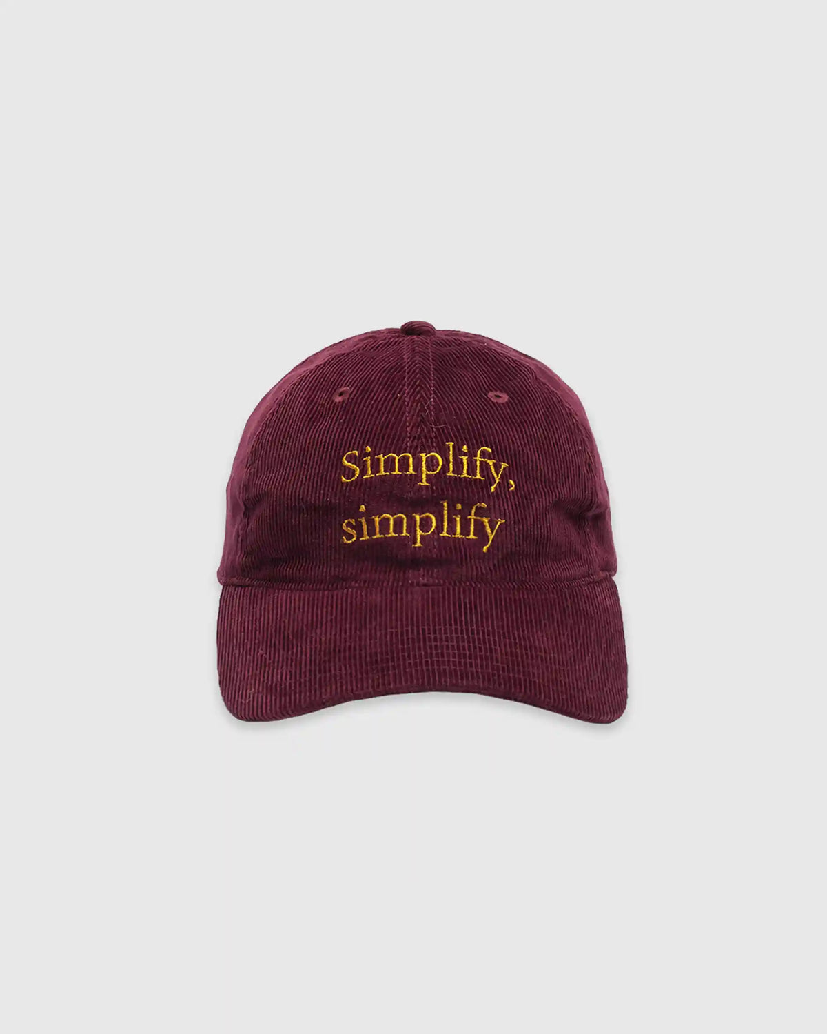 6 Panel Corduroy Cap Burgundy