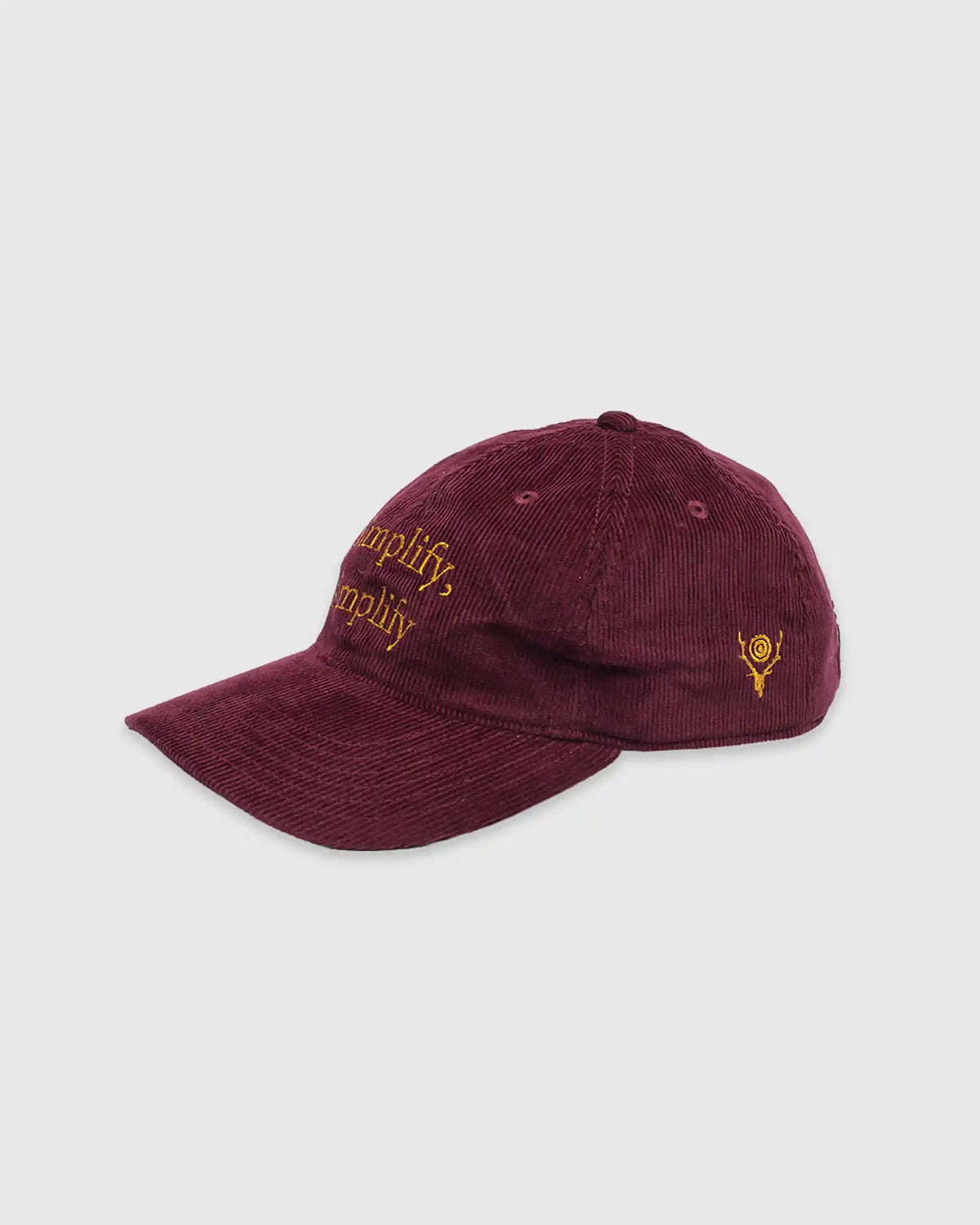 6 Panel Corduroy Cap Burgundy