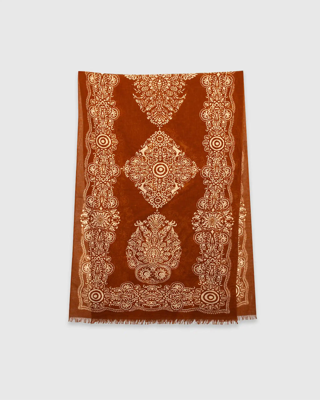 Cotton Gauze Stole Brown