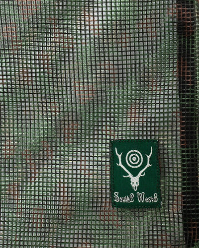 Heavyweight Printed Mesh Book Bag Green
