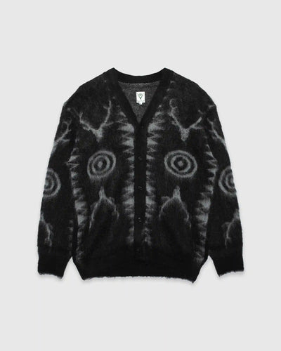 Skull & Target V-Neck Cardigan Sweater Black