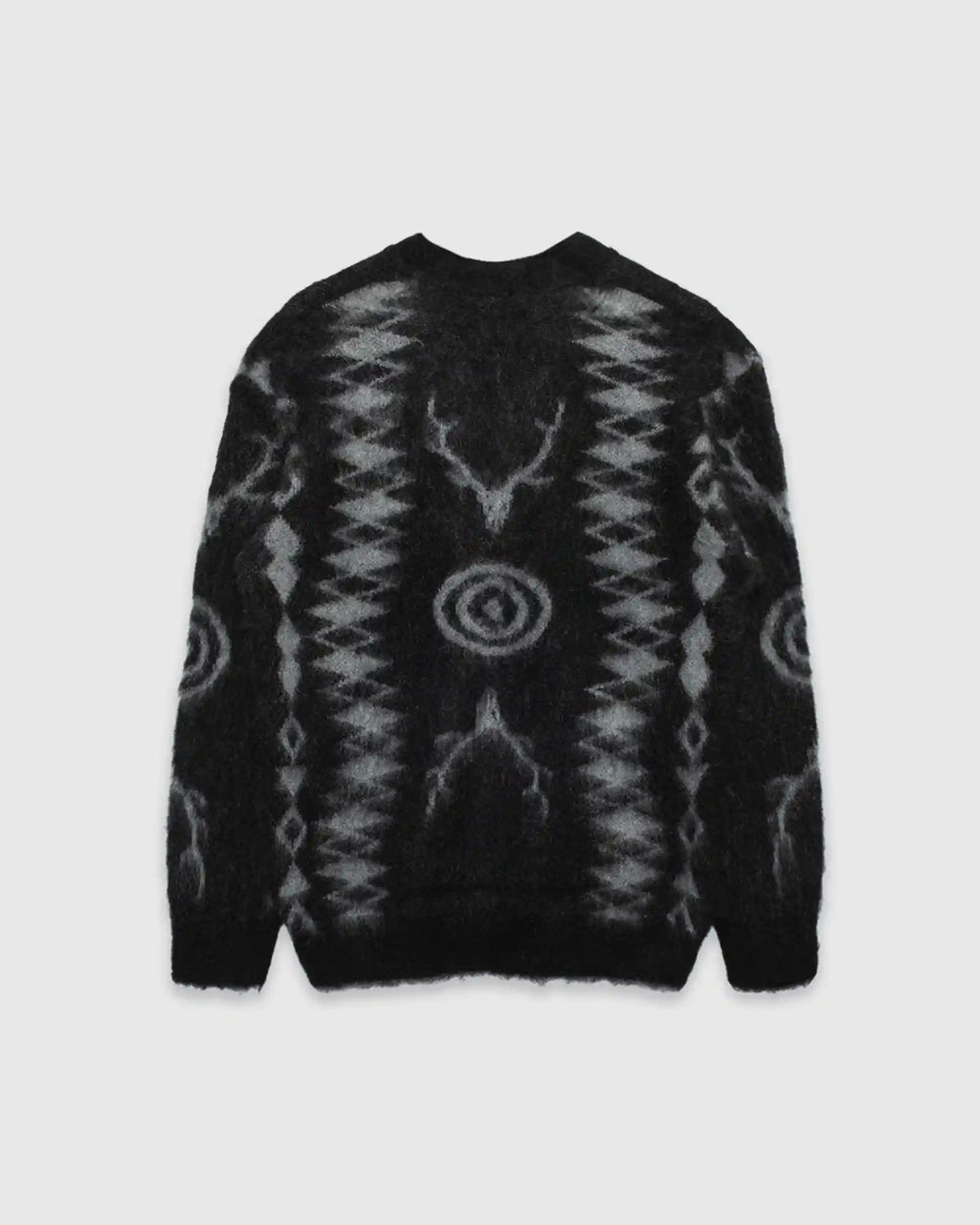 Skull & Target V-Neck Cardigan Sweater Black